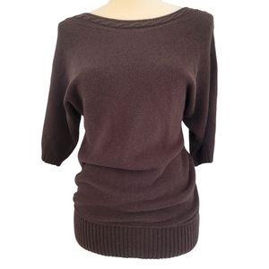 Michael Kors Brown Short Sleeve Pullover Sweater Size M